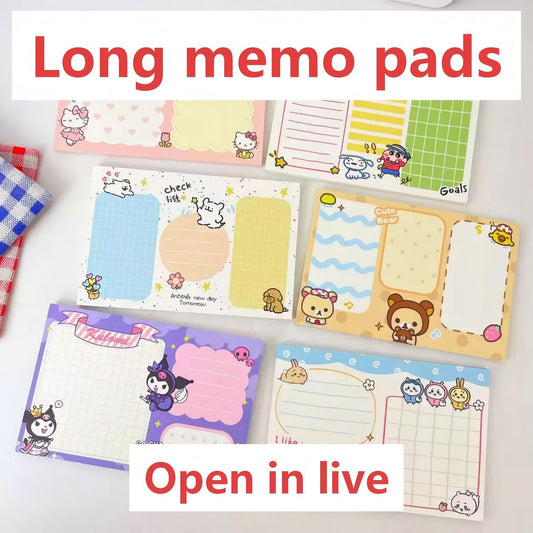 【NO.11】Long memo pads（charm+1）