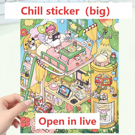 【NO.9】Chill sticker(big)（charm+1）